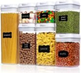 BPA free 7 Pack Airtight Food Storage Containers with Easy Lock Lids