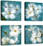 Flowers wall art canvas picture for bathroom & living room $8.70