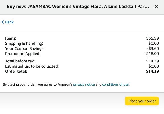 JASAMBAC Womens Vintage Floral A Line Cocktail Party Formal Wedding Guest Lace Dresses price