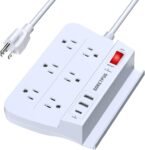 Power Strip Surge Protector Extension Cord with Multiple Outlets 6ft $9.60