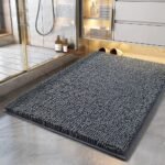 SONORO KATE Non Slip Bathroom Rug (Dark Grey, 17″x24″) $5.99