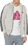 Adidas Men’s Essentials French Terry 3-Stripes Full-Zip Hoodie