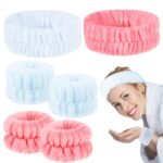 2 Piece Spa Headband & 4 Piece Wristbands Set $6.98