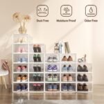 12-Piece Stackable Plastic Clear Shoe Boxes $20.00