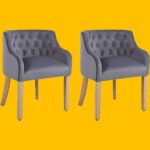Ermnois Modern Accent Chair with Wood Legs $137.99 (set of 2)