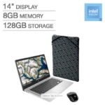 HP 14″ Chromebook Laptop Intel Celeron 1080p 8 GB 128 GB $229.00
