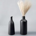 Ceramic Vase for Decor Set of 2 Black $7.20