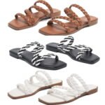 vodvob Women’s Braided Flat Sandals $12.00