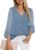 Bebonnie Womens Casual V Neck Shirts Chiffon Blouses Tops $14.29