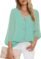 Bebonnie Womens Casual V Neck Shirts Chiffon Blouses Tops $14.29