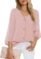 Bebonnie Womens Casual V Neck Shirts Chiffon Blouses Tops $14.29
