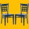 Linon Navy Blue Modern Grid Back “Set of 2” Dining Side Chair $103.49