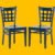 Linon Navy Blue Modern Grid Back “Set of 2” Dining Side Chair $103.49