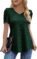 Traleubie Womens Summer Puff T Shirt V Neck Casual Tunic Top $7.49