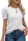 Traleubie Womens Summer Puff T Shirt V Neck Casual Tunic Top $7.49
