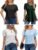Traleubie Womens Summer Puff T Shirt V Neck Casual Tunic Top $7.49