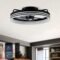 Letmarey Modern Flush Mount Ceiling Fans with Lights Remote