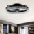 Letmarey Modern Flush Mount Ceiling Fans with Lights Remote