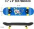 WeSkate Skateboards for Beginners Size: 31″x8″ Kids, Teen & Adult $12.80